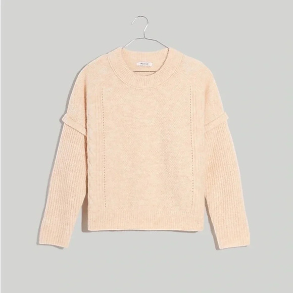 MADEWELL - Cable Havener Alpaca Wool Blend Pullover Sweater - Picture 4 of 11